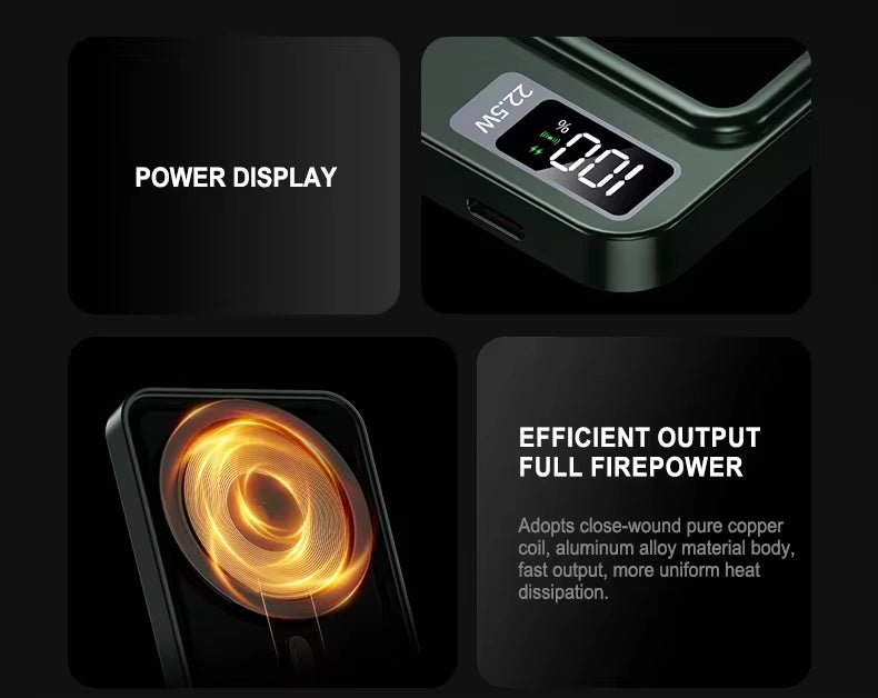 Magnetic Wireless Power Bank, Super Fast Charging, Portable External Battery Power Bank .