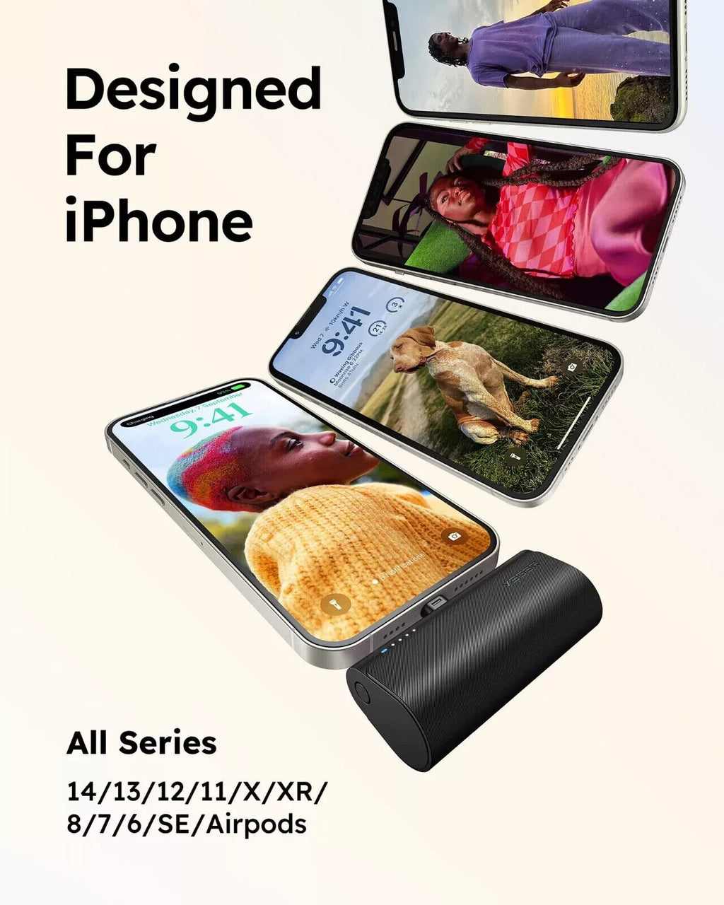 5000mAh Pocket-sized Mini Power Bank, 20W Fast Charging Function.