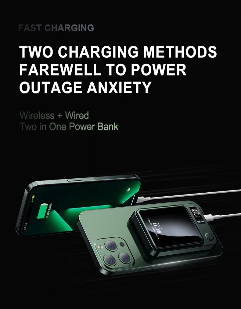 Magnetic Wireless Power Bank, Super Fast Charging, Portable External Battery Power Bank .