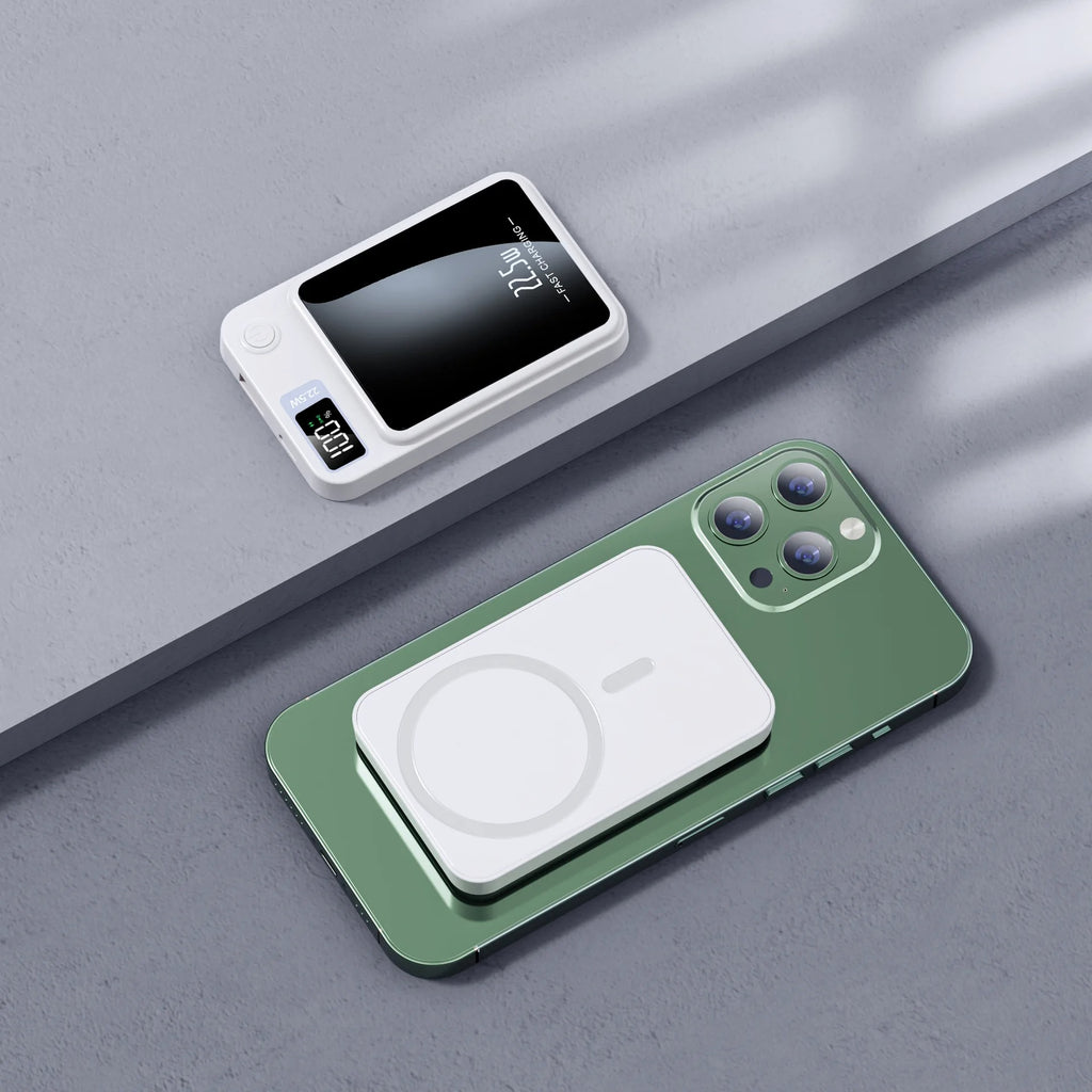 Magnetic Wireless Power Bank, Super Fast Charging, Portable External Battery Power Bank .